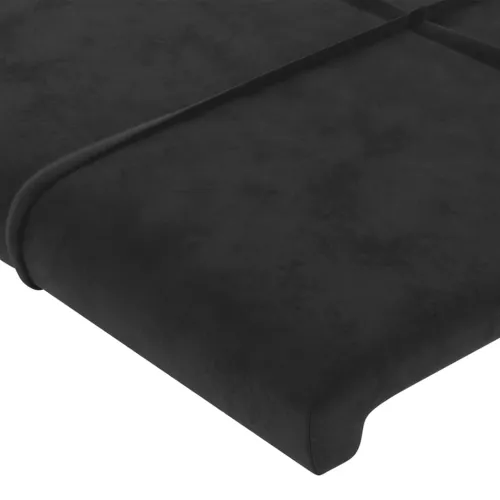 Okvir za krevet s uzglavljem crni 180x200 cm baršunasti - Crna 180 x 200 cm Blok s kvadratima Crna Cijena