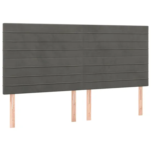 Okvir za krevet bez madraca tamnosivi 200x200 cm baršunasti - Tamno siva 200 x 200 cm vodoravne pruge Tamno siva Cijena