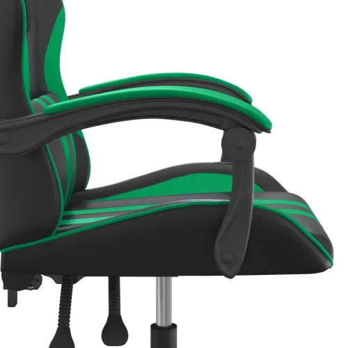 Gaming stolica crno-zelena od umjetne kože - Crna i zelena 1 Bez naslona za noge Crna i zelena Cijena