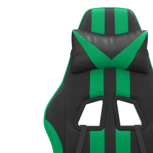 Gaming stolica crno-zelena od umjetne kože - Crna i zelena 1 Bez naslona za noge Crna i zelena Cijena