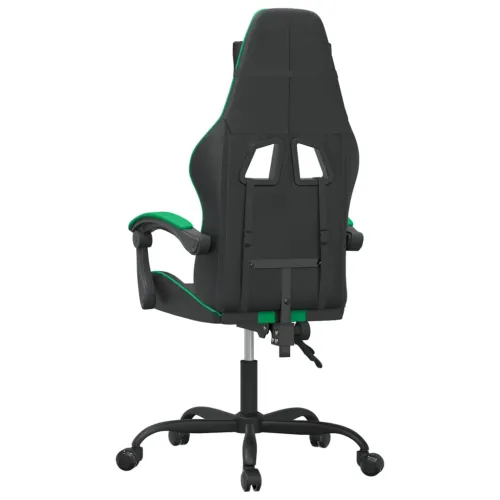 Gaming stolica crno-zelena od umjetne kože - Crna i zelena 1 Bez naslona za noge Crna i zelena Cijena