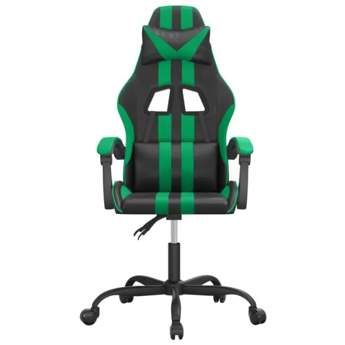 Gaming stolica crno-zelena od umjetne kože - Crna i zelena 1 Bez naslona za noge Crna i zelena Cijena