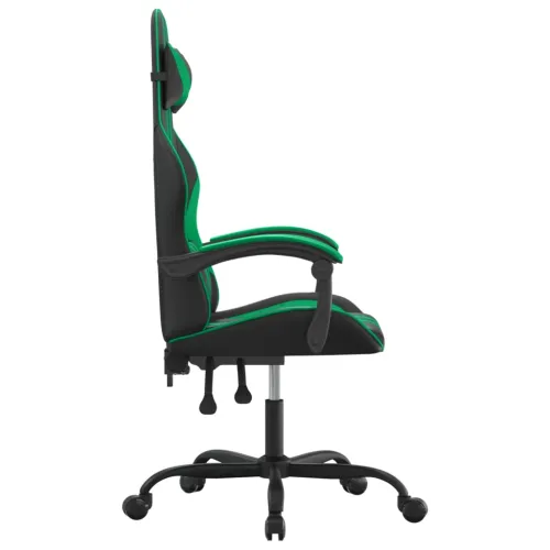 Gaming stolica crno-zelena od umjetne kože - Crna i zelena 1 Bez naslona za noge Crna i zelena Cijena