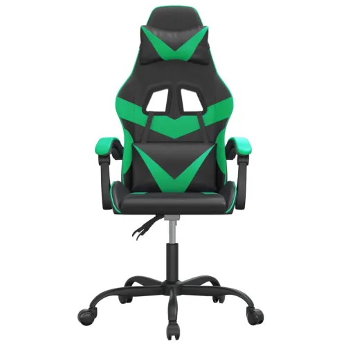 Gaming stolica crno-zelena od umjetne kože - Crna i zelena 1 Bez naslona za noge Crna i zelena Cijena
