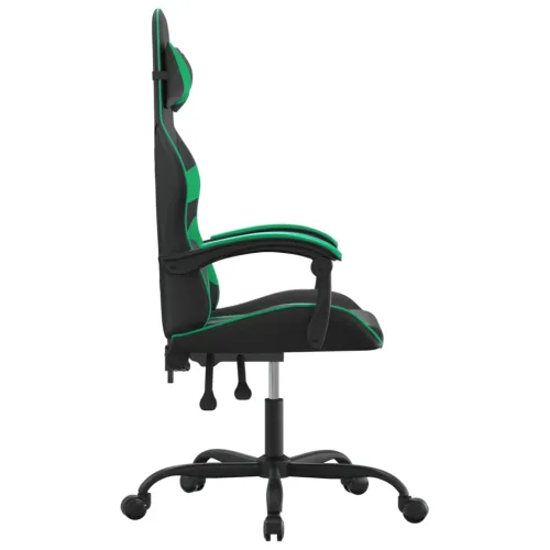 Gaming stolica crno-zelena od umjetne kože - Crna i zelena 1 Bez naslona za noge Crna i zelena Cijena