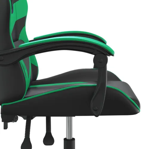 Gaming stolica crno-zelena od umjetne kože - Crna i zelena 1 Bez naslona za noge Crna i zelena Cijena