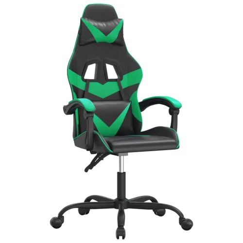 Gaming stolica crno-zelena od umjetne kože - Crna i zelena 1 Bez naslona za noge Crna i zelena Cijena