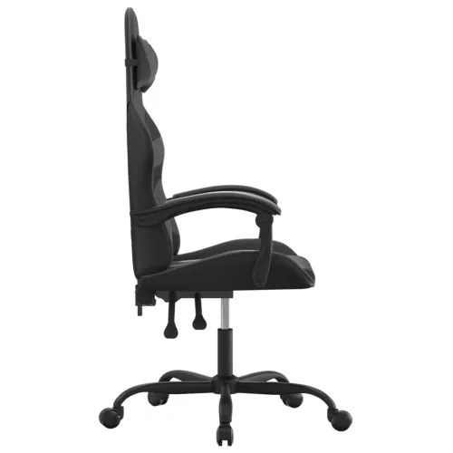 Gaming stolica crno-siva od umjetne kože - Crna i siva 1 Bez naslona za noge Crna i siva Cijena