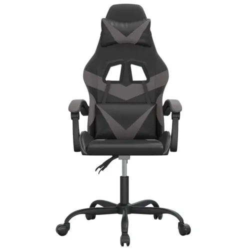 Gaming stolica crno-siva od umjetne kože - Crna i siva 1 Bez naslona za noge Crna i siva Cijena