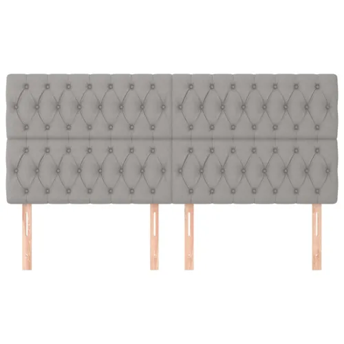 Uzglavlje svijetlosivo 200x7x118/128 cm tkanina - Svjetlosiva 200 cm 1 Visoko Cijena