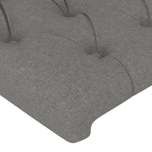 Uzglavlje s ušima tamnosivo 203x23x78/88 cm od tkanine - Tamno siva 203 x 23 x 78/88 cm 1 Tamno siva Cijena