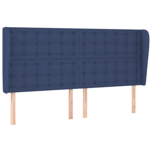 Uzglavlje s ušima plavo 163x23x118/128 cm od tkanine - Plava 163 x 23 x 118/128 cm Cijena