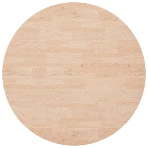 Okrugla stolna ploča Ø 90 x 4 cm netretirana masivna hrastovina - Prirodna Ø 90 x 4 cm Cijena
