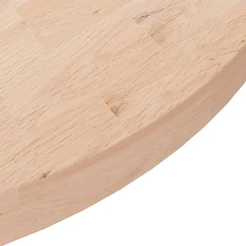 Okrugla stolna ploča Ø 90 x 4 cm netretirana masivna hrastovina - Prirodna Ø 90 x 4 cm Cijena