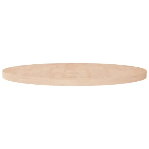 Okrugla stolna ploča Ø 90 x 4 cm netretirana masivna hrastovina - Prirodna Ø 90 x 4 cm Cijena