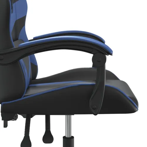 Okretna Gaming stolica crno-plava od umjetne kože - Crna i plava Bez naslona za noge Cijena