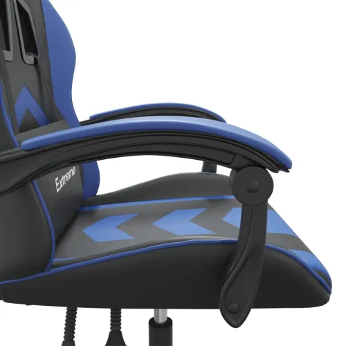 Gaming stolica crno-plava od umjetne kože - Crna i plava 1 Bez naslona za noge Cijena