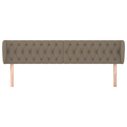 Uzglavlje s ušima smeđesivo 203x23x78/88 cm od tkanine - Sivo-smeđa 203 x 23 x 78/88 cm Cijena