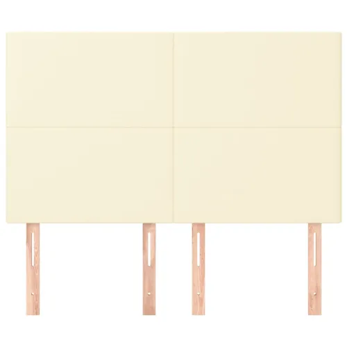 Uzglavlje krem boje 144x5x118/128 cm umjetna koža - Krema 144 cm Visoko Cijena
