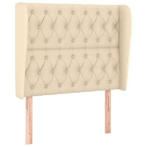 Uzglavlje s ušima krem 103x23x118/128 cm od tkanine - Krema 103 x 23 x 118/128 cm Cijena