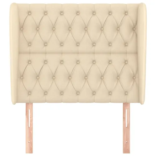 Uzglavlje s ušima krem 103x23x118/128 cm od tkanine - Krema 103 x 23 x 118/128 cm Cijena