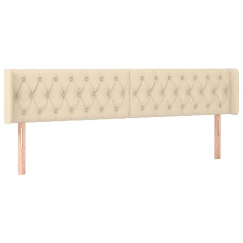 Uzglavlje s ušima krem 203x16x78/88 cm od tkanine - Krema 203 x 16 x 78/88 cm Cijena