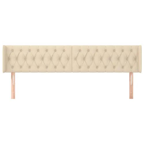 Uzglavlje s ušima krem 203x16x78/88 cm od tkanine - Krema 203 x 16 x 78/88 cm Cijena