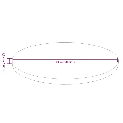 Okrugla stolna ploča smeđa Ø 80 x 1,5 cm tretirana hrastovina - Svjetlosmeđa Ø 80 x 1.5 cm Cijena