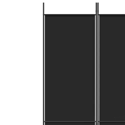Paravan - Sobna pregrada s 5 panela crna 250 x 220 cm od tkanine - Crna 250 x 220 cm Cijena