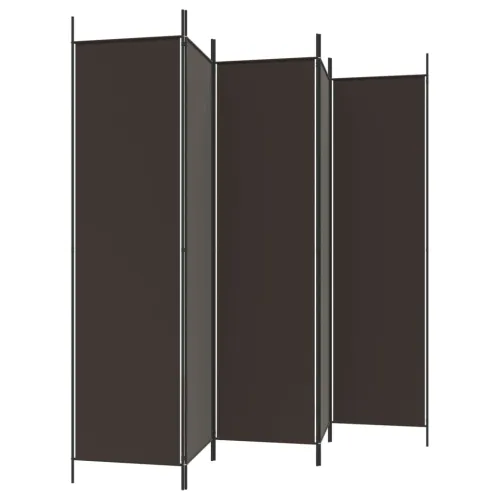 Paravan - Sobna pregrada s 5 panela smeđa 250 x 200 cm od tkanine - Smeđa 250 x 200 cm Cijena