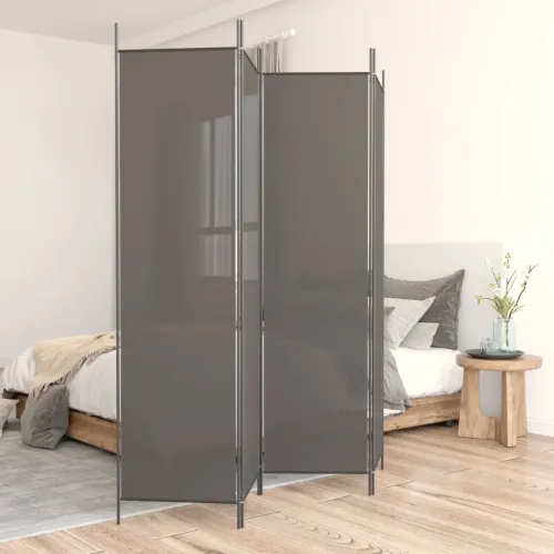  Paravan - Sobna pregrada s 4 panela antracit 200 x 220 cm od tkanine - Antracit 200 x 220 cm 1 1 Cijena