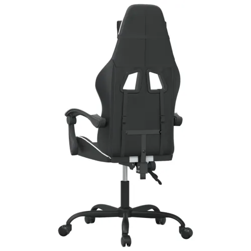 Okretna Gaming stolica od umjetne kože crno-bijela - Crno-bijelo Bez naslona za noge Cijena