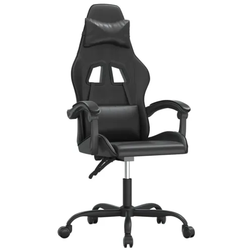 Okretna Gaming stolica crna od umjetne kože - Crna Bez naslona za noge Cijena