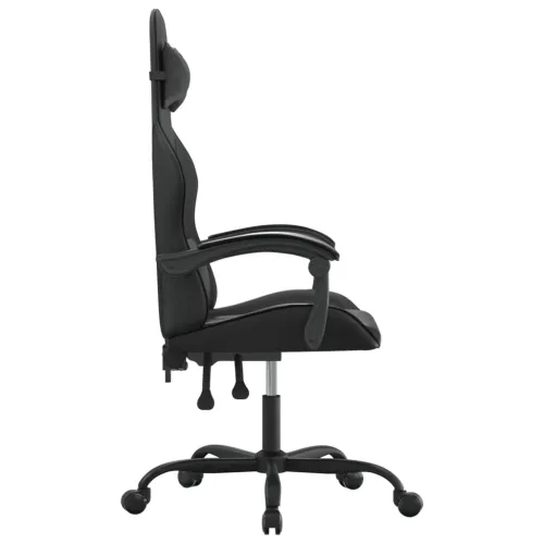 Okretna Gaming stolica crna od umjetne kože - Crna Bez naslona za noge Cijena