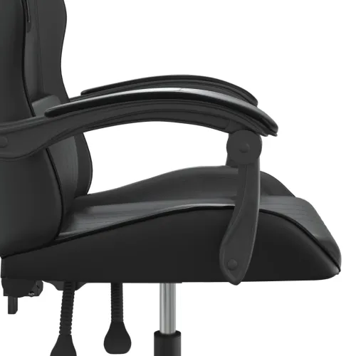 Okretna Gaming stolica crna od umjetne kože - Crna Bez naslona za noge Cijena