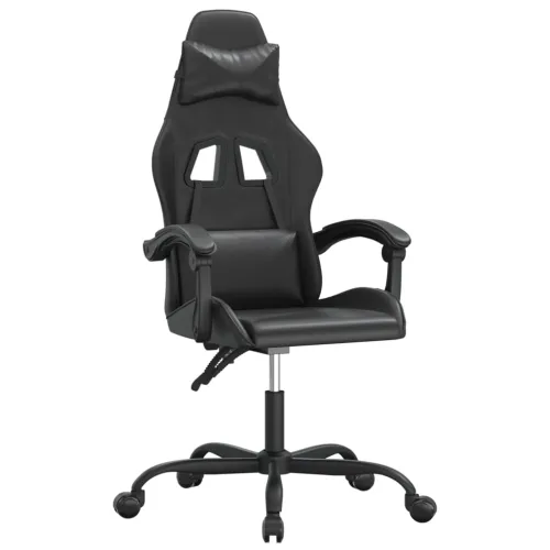 Okretna Gaming stolica crna od umjetne kože - Crna Bez naslona za noge Cijena