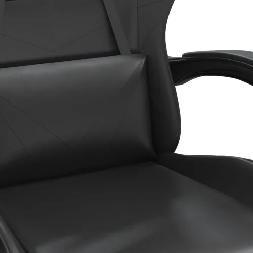 Okretna Gaming stolica crna od umjetne kože - Crna Bez naslona za noge Cijena