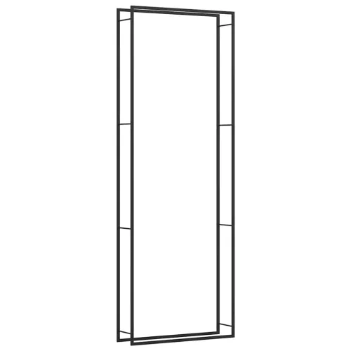 Stalak za drva za ogrjev mat crni 110x28x312 cm čelični - Crna 110 x 28 x 312 cm Cijena