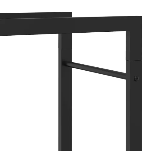 Stalak za drva za ogrjev mat crni 110x28x312 cm čelični - Crna 110 x 28 x 312 cm Cijena
