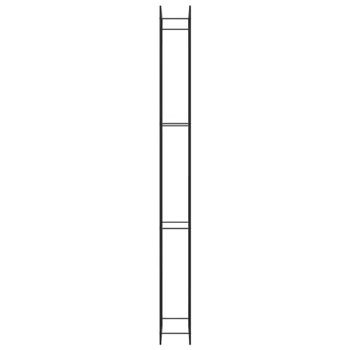 Stalak za drva za ogrjev mat crni 110x28x312 cm čelični - Crna 110 x 28 x 312 cm Cijena