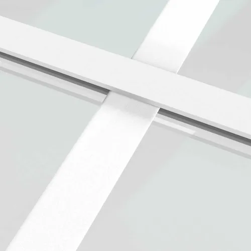 Unutarnja vrata 83 x 201,5 cm Bijela od ESG stakla i aluminija - Bijela i prozirna 83 x 201,5 cm Rešetke 3 x 2 Cijena