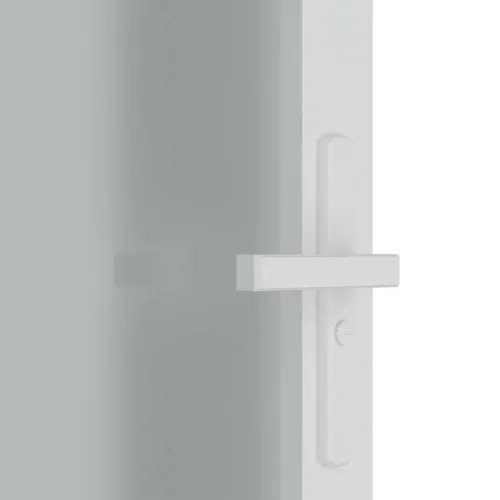 Unutarnja vrata 102,5x201,5 cm Bijela od mat stakla i aluminija - Bijela i mutna 102,5 x 201,5 cm 2 vodoravne šipke Cijena