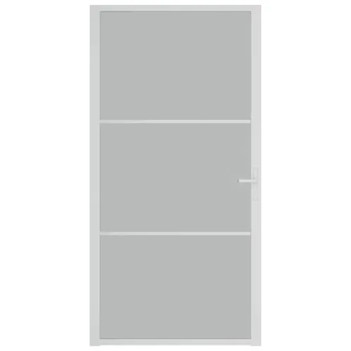 Unutarnja vrata 102,5x201,5 cm Bijela od mat stakla i aluminija - Bijela i mutna 102,5 x 201,5 cm 2 vodoravne šipke Cijena