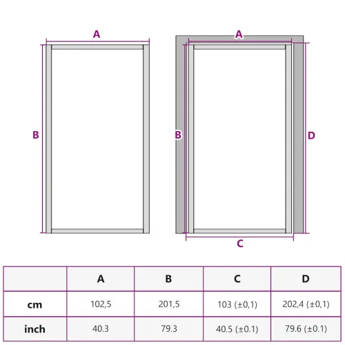 Unutarnja vrata 102,5x201,5 cm Bijela od mat stakla i aluminija - Bijela i mutna 102,5 x 201,5 cm 2 vodoravne šipke Cijena