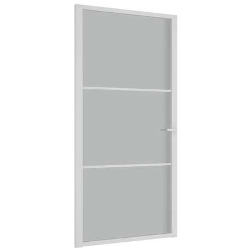 Unutarnja vrata 102,5x201,5 cm Bijela od mat stakla i aluminija - Bijela i mutna 102.5 x 201.5 cm 1 2 vodoravne šipke Cijena