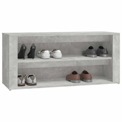 Stalak za cipele boja betona 100x35x45 cm konstruirano drvo - Beton siva Cijena