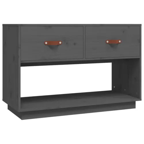 TV ormarić sivi 90x40x60 cm od masivne borovine - Siva 1 Cijena