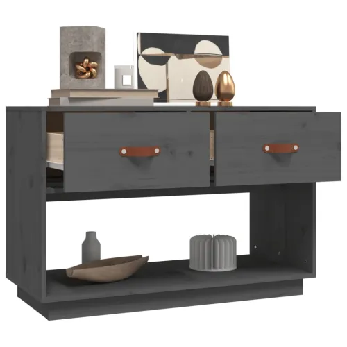 TV ormarić sivi 90x40x60 cm od masivne borovine - Siva 1 Cijena