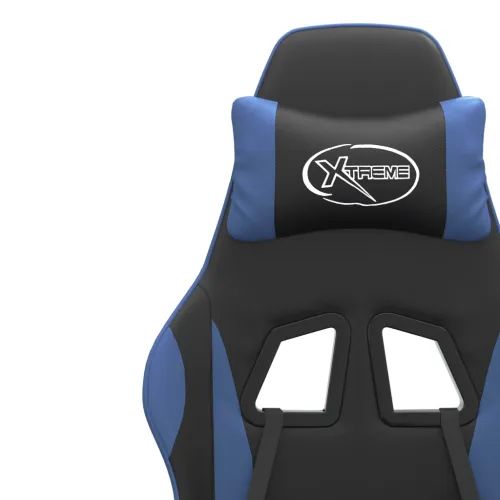 Gaming stolica crno-plava od umjetne kože - Crna i plava Bez naslona za noge Cijena