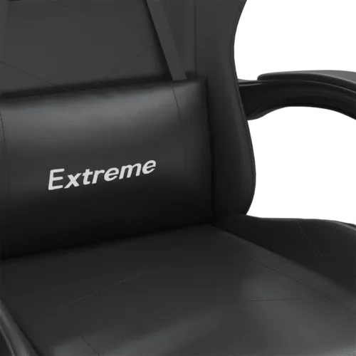 Okretna Gaming stolica crna od umjetne kože - Crna Bez naslona za noge Cijena
